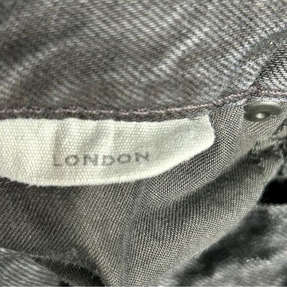 SLVRLAKE London Long Gone Washed Black Distressed Straight Leg Jeans Size 24 - Picture 6 of 10